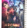 D_NQ_NP_2X_944386-MLC81281980351_122024-F Arcane Cuaderno Holográfico Con Esquelas Leage Of Legends