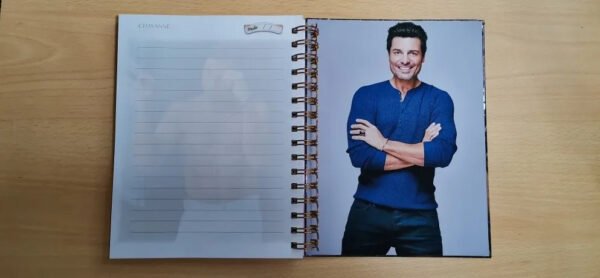 Chayanne Cuaderno Tapas Duras Holográficas Con Esquelas