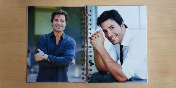 Chayanne Cuaderno Tapas Duras Holográficas Con Esquelas