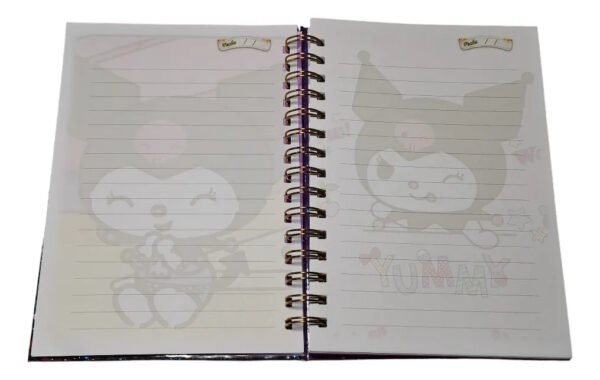 Kuromi Cuaderno Holográfico Con Esquelas Anime Kawaii