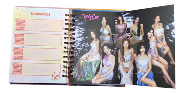 D_NQ_NP_2X_967023-MLC93227881951_092025-F Twice Agenda 2026/27 mas 9 Cards Holograficas + Poster