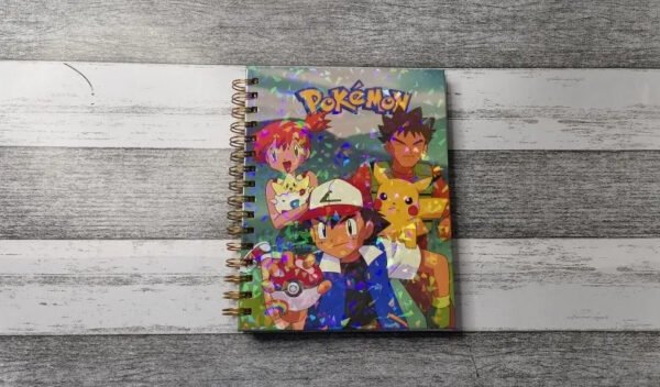 D_NQ_NP_2X_968554-MLC51436679034_092022-F Pokemon Cuaderno Holográfico Anime Kawaii Con Esquelas