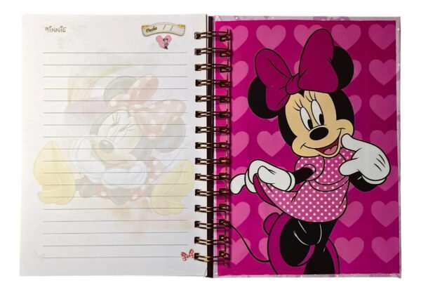 Minnie Mouse Cuaderno Holográfico Con Esquelas Y Bolsillo