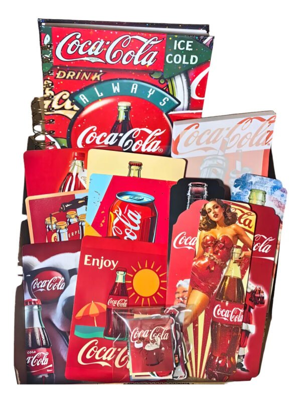 Coca Cola Pack Holografico Cuaderno Stickers