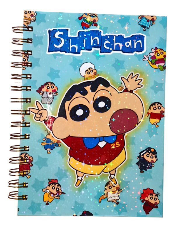 Shinchan Cuaderno Tapas Duras Holograficas Con Esquelas