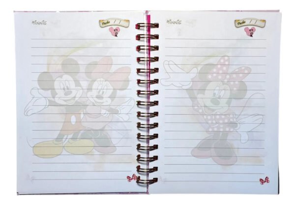 Minnie Mouse Cuaderno Holográfico Con Esquelas Y Bolsillo