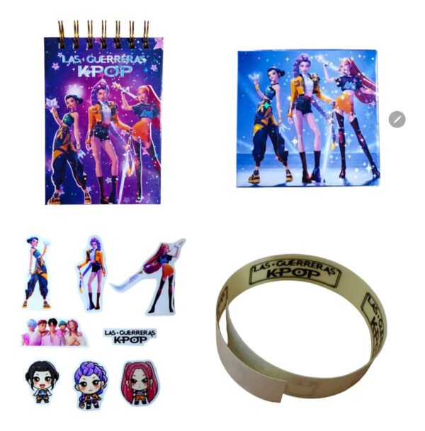 Las Guerreras K-pop Pack Memorice, Croquera, Tatuajes Y Mas