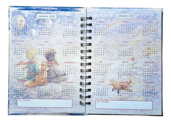 D_NQ_NP_2X_600114-MLC108266910965_032026-F El Principito Agenda Ilustrada Tapa Dura Glitter