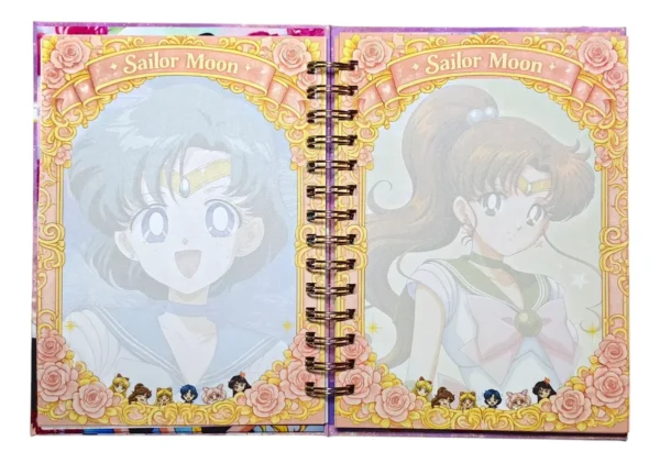 D_NQ_NP_2X_606963-MLC108440853749_032026-F Sailor Moon Agenda Glitter Elastico Con Dije Y Stickers