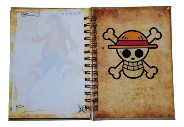 D_NQ_NP_2X_639178-MLC69861207412_062023-F Diario One Piece Con Candado Tapa Dura Tipo Cuero Luffy