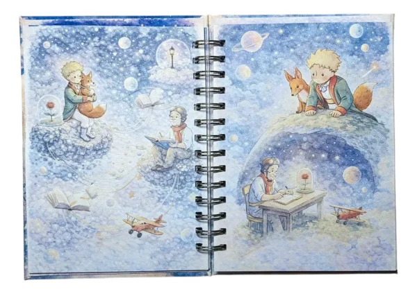 D_NQ_NP_2X_648769-MLC108265640115_032026-F El Principito Agenda Ilustrada Tapa Dura Glitter