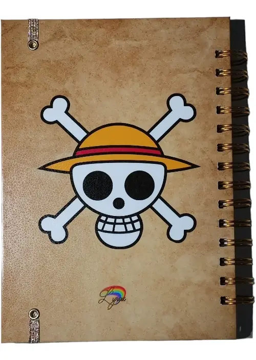 D_NQ_NP_2X_829919-MLC69861335118_062023-F Diario One Piece Con Candado Tapa Dura Tipo Cuero Luffy