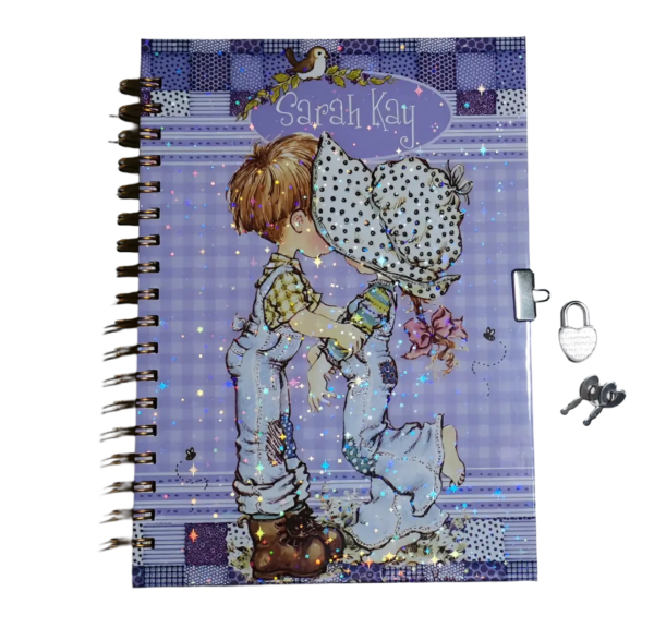 D_NQ_NP_2X_875465-MLC91999819766_092025-F Diario Con Candado Sarah Kay Holográfico Grande B5 Stickers