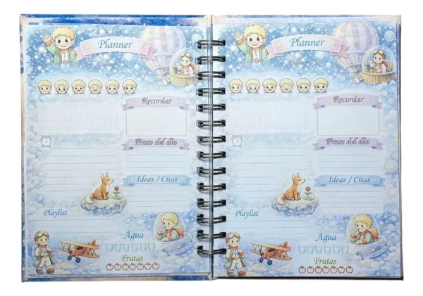 D_NQ_NP_2X_883698-MLC108266910985_032026-F El Principito Agenda Ilustrada Tapa Dura Glitter