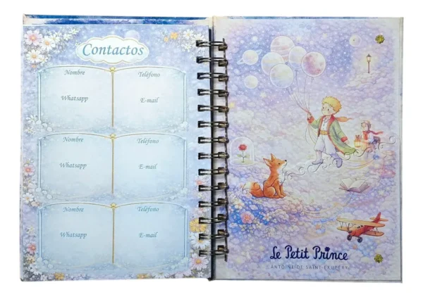D_NQ_NP_2X_926201-MLC108265935891_032026-F El Principito Agenda Ilustrada Tapa Dura Glitter