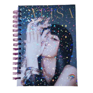 Lisa Blackpink Cuaderno Holográfico A5 Tapas Duras Agenda