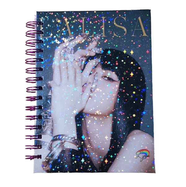 Lisa Blackpink Cuaderno Holográfico A5 Tapas Duras Agenda