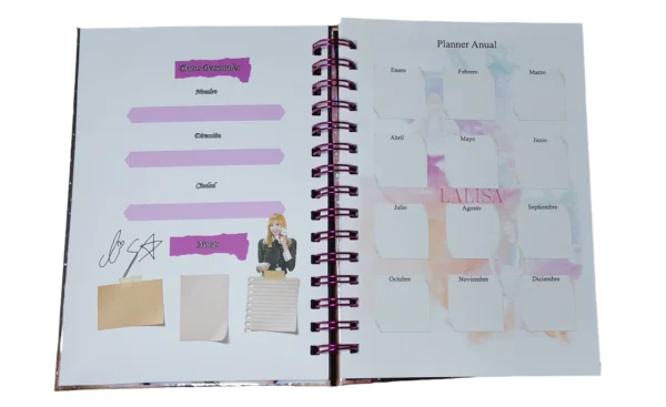 Lisa Blackpink Cuaderno Holográfico A5 Tapas Duras Agenda